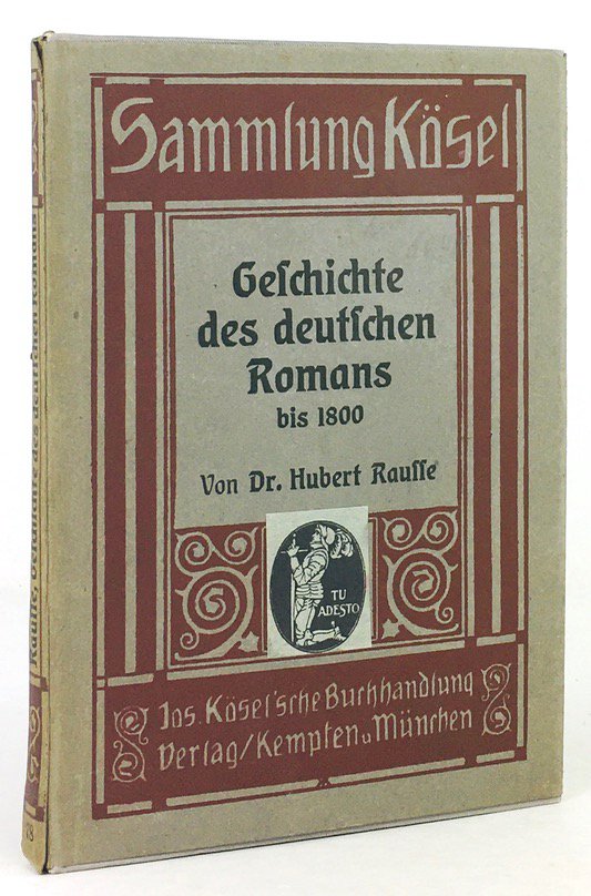 Abbildung von "Geschichte des deutschen Romans bis 1800."