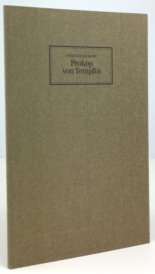 Abbildung von "Prokop von Templin. Ein süddeutscher Barockprediger. Festvortrag zur 87. Jahresversammlung der Gesellschaft der Bibliophilen e. V. am 1. Juni 1986 in Passau..."