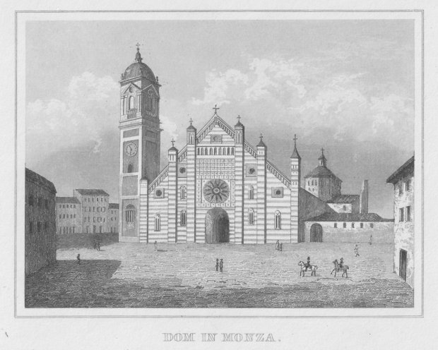 Abbildung von "Dom in Monza. Blick vom Platz auf die Fassade"
