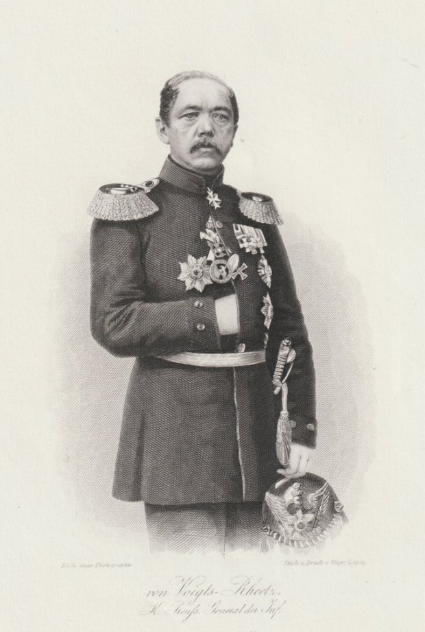 Abbildung von "von Voigts-Rheetz, K. Preuß. General der Inf. Originalstahlstich nach einer Photographie."