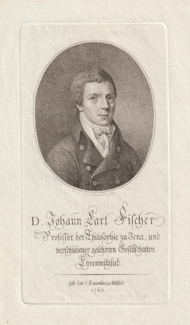 Abbildung von "D. Johann Karl Fischer. Professor der Philosophie zu Jena, und verschiedener gelehrten Gesellschaften Ehrenmitglied..."