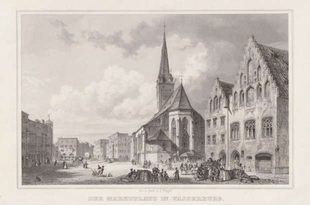 Abbildung von "Der Marktplatz in Wasserburg."