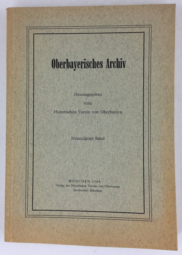 Abbildung von "Oberbayerisches Archiv. Neunzigster Band."