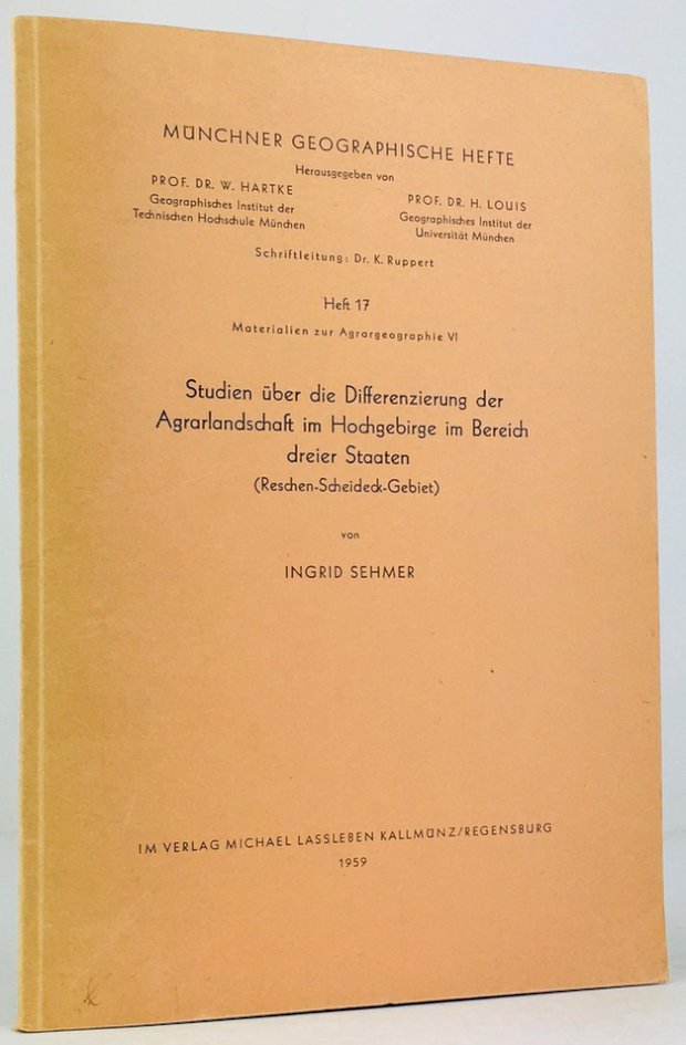 Abbildung von "Studien über die Differenzierung der Agrarlandschaft im Hochgebirge im Bereich dreier Staaten (Reschen-Scheideck-Gebiet)."