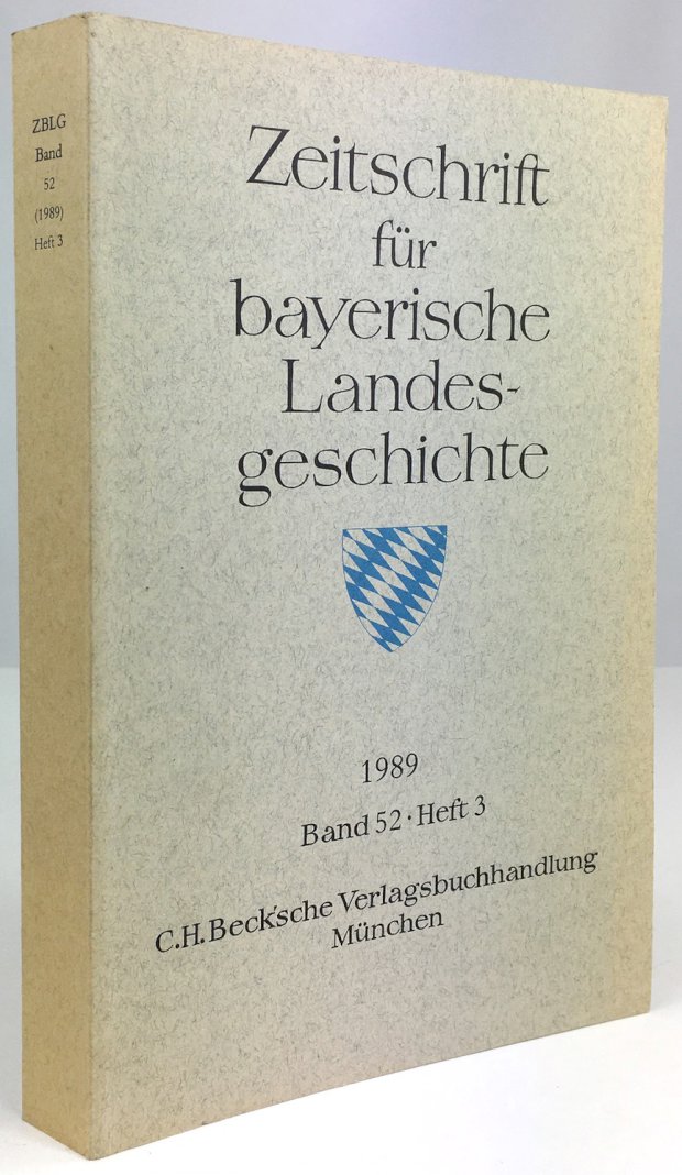 Abbildung von "Zeitschrift für Bayerische Landesgeschichte, 1989, Band 52, Heft 3."