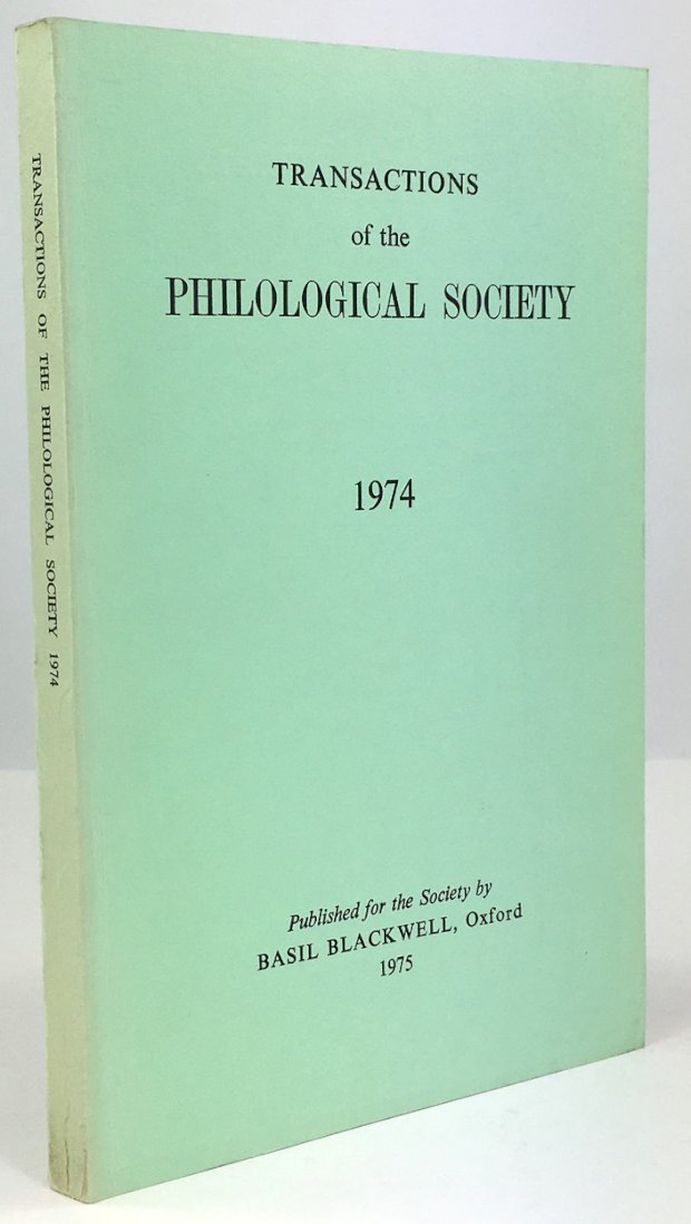 Abbildung von "Transactions of the Philological Society 1974."