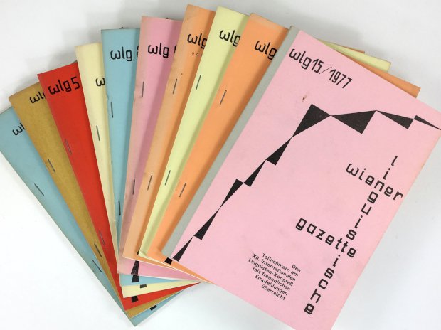 Abbildung von "Wiener linguistische Gazette. Heft 3, 4, 5 -1973; Heft 7 -1974; Heft 8, 9, 10/11 - 1975; Heft 13 - 1976 /..."
