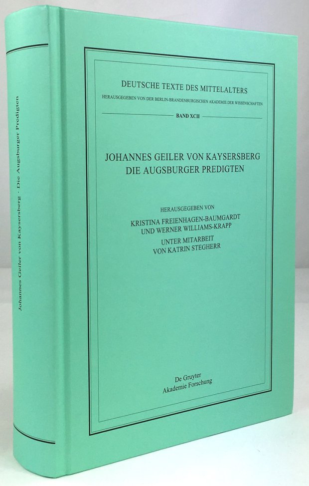 Abbildung von "Johannes Geiler von Kaysersberg. Die Augsburger Predigten."