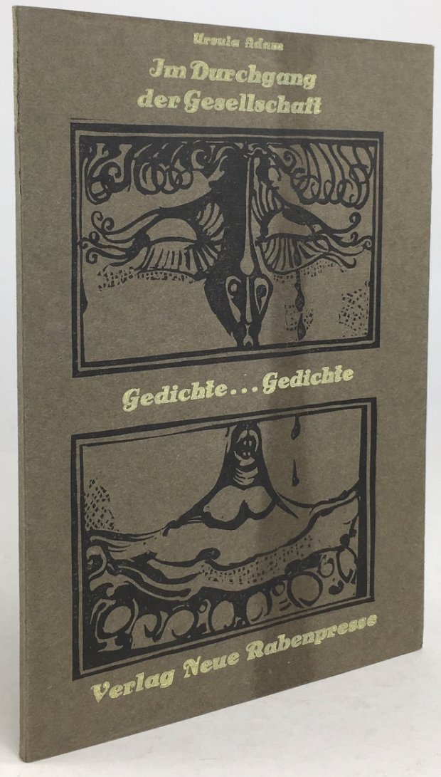 Abbildung von "Im Durchgang der Gesellschaft. Sechzehn Gedichte mit fünf Farbholzschnitten von Erich Schönig."