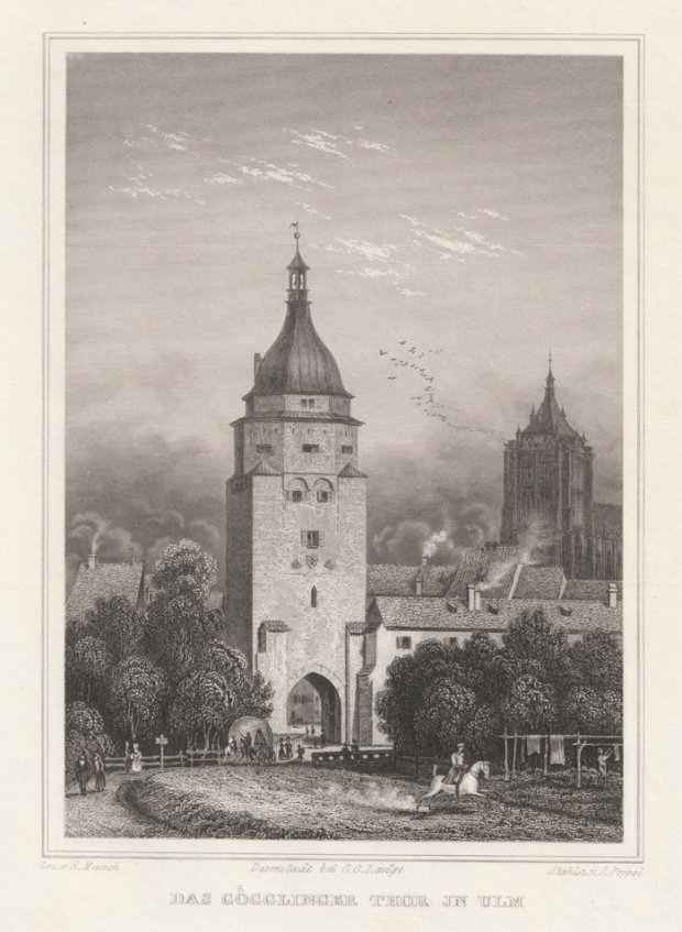 Abbildung von "Das Gögglinger Thor in Ulm. (Hochformat). "