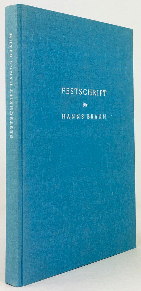 Abbildung von "Festschrift für Hanns Braun."
