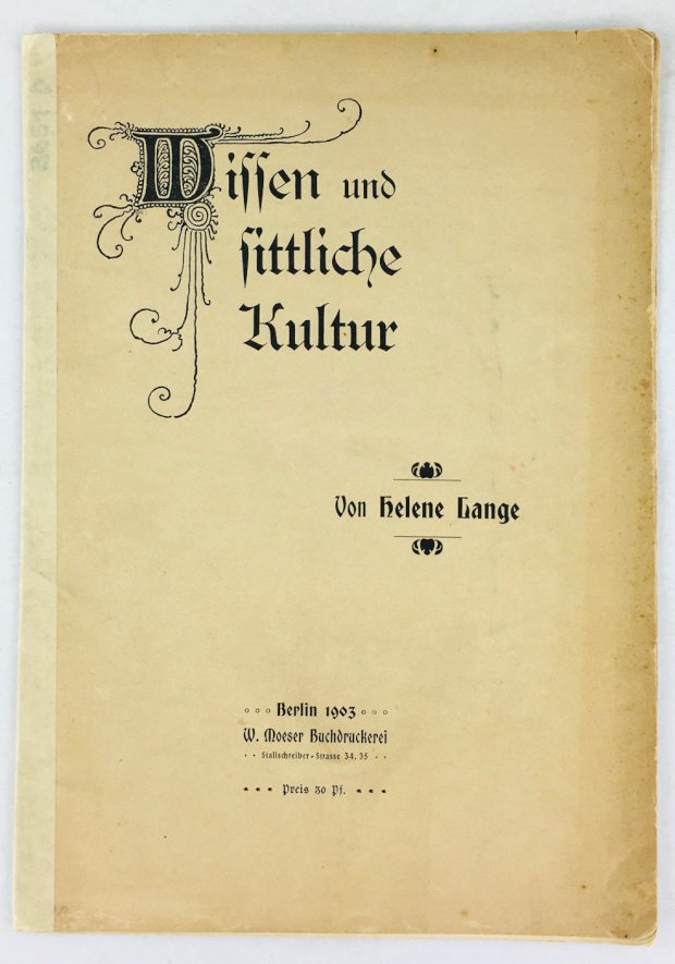 Abbildung von "Wissen und sittliche Kultur."