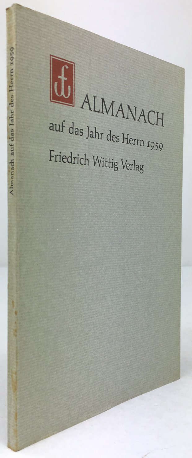 Abbildung von "Almanach auf das Jahr des Herrn 1959. Zwölfte Folge. Mit Wiedergaben von acht Plastiken des Bildhauers Rolf Goerler."