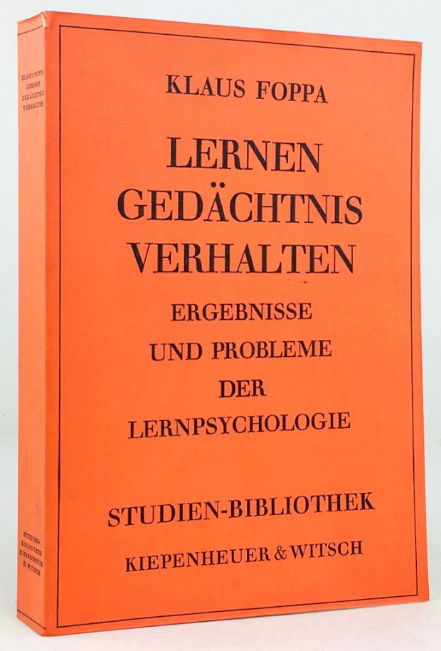Abbildung von "Lernen, Gedächtnis, Verhalten.. Ergebnisse und Probleme der Lernpsychologie. 8. Aufl."