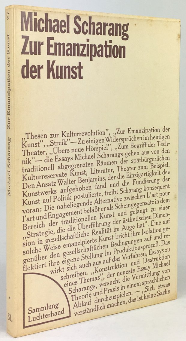 Abbildung von "Zur Emanzipation der Kunst. Essays."
