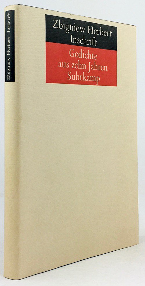 Abbildung von "Inschrift. Gedichte aus zehn Jahren 1956 - 1966 herausgegeben und übertragen von Karl Dedecius."