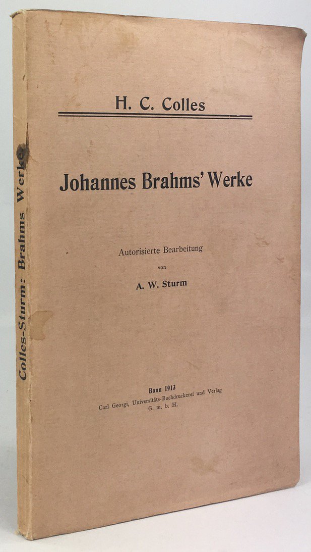 Abbildung von "Johannes Brahms' Werke. Autorisierte Bearbeitung von A.W. Sturm."