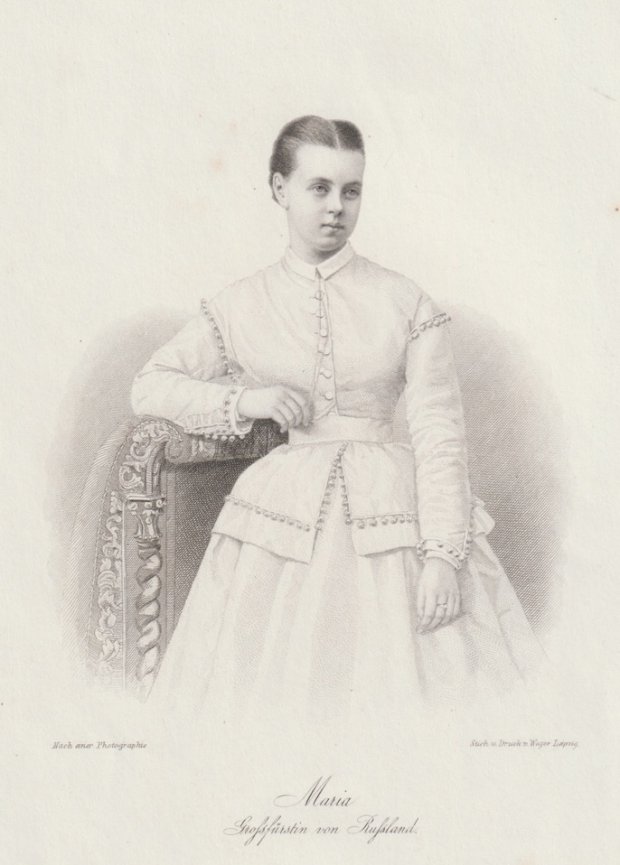 Abbildung von "Maria Großfürstin von Rußland. Originalstahlstich nach einer Photographie."