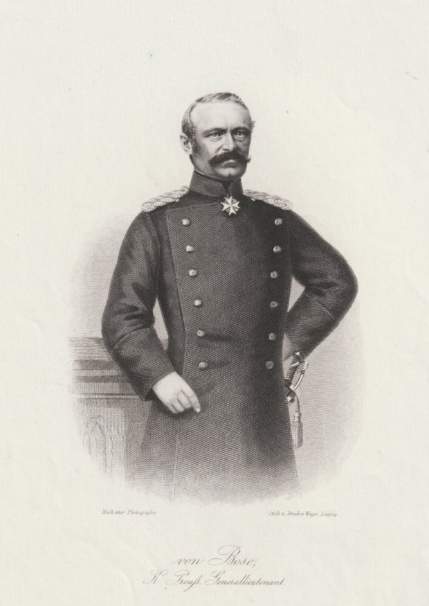 Abbildung von "von Bose, K. Preuß. Generallieutenant. Halbfigur in Uniform."