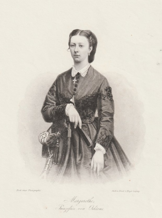 Abbildung von "Margarethe, Prinzessin von Orléans. Original-Stahlstich nach einer Photographie."