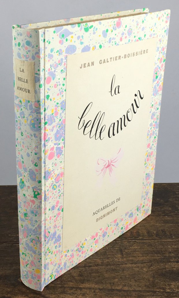 Abbildung von "La belle amour. Aquarelles de Dignimont. (Les illustrations de Dignimont ont été reproduites par Duval et coloriées au pochoir par Beaufumé.)"