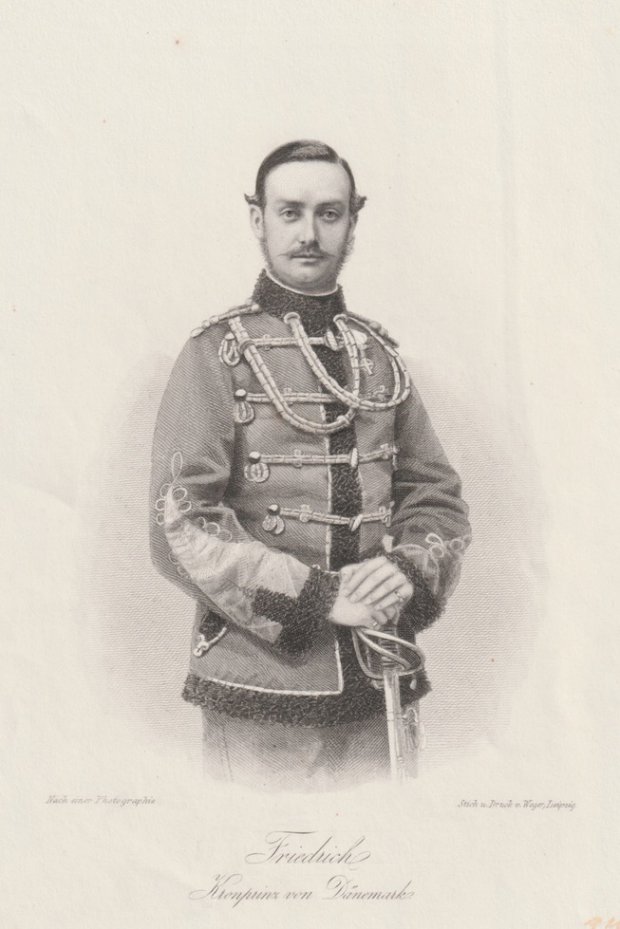 Abbildung von "Friedrich, Kronprinz von Dänemark. Original-Stahlstich nach einer Photographie."