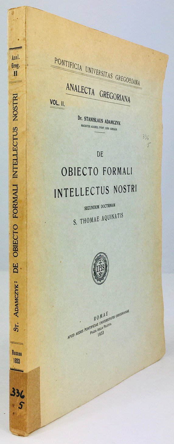 Abbildung von "De Obiecto formali Intellectus nostri. Secundum Doctrinam S. Thomae Aquinatis."