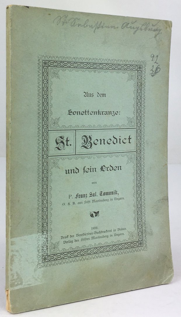 Abbildung von "Aus dem Sonettenkranze : St. Benedict und sein Orden."