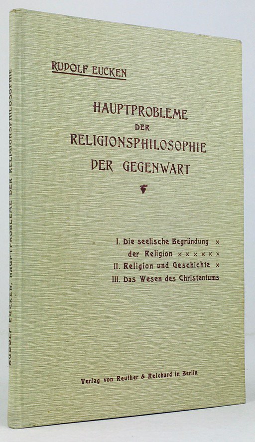 Abbildung von "Hauptprobleme der Religionsphilosophie der Gegenwart. Drei Vorlesungen. Zweiter, unveränderter Neudruck."