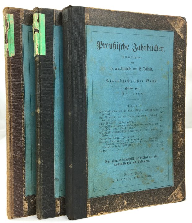 Abbildung von "Preußische Jahrbücher. 61. Band. (6 Hefte in 3 Bdn.)"
