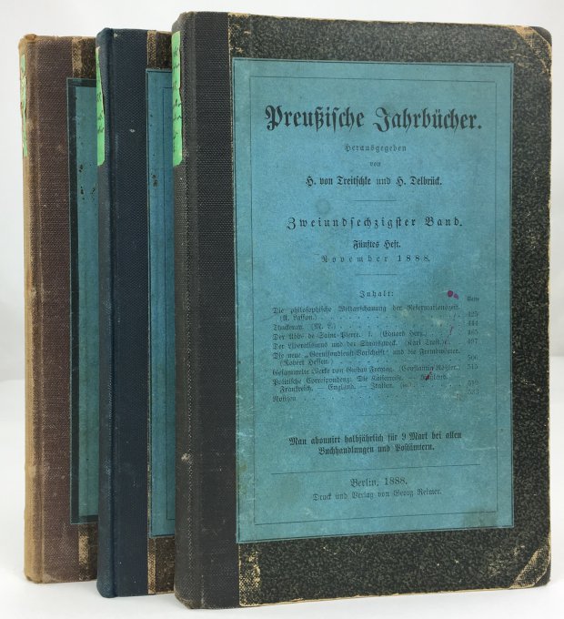 Abbildung von "PreuÃische JahrbÃ¼cher. 62. Band. (6 Hefte in 3 Bdn.)"