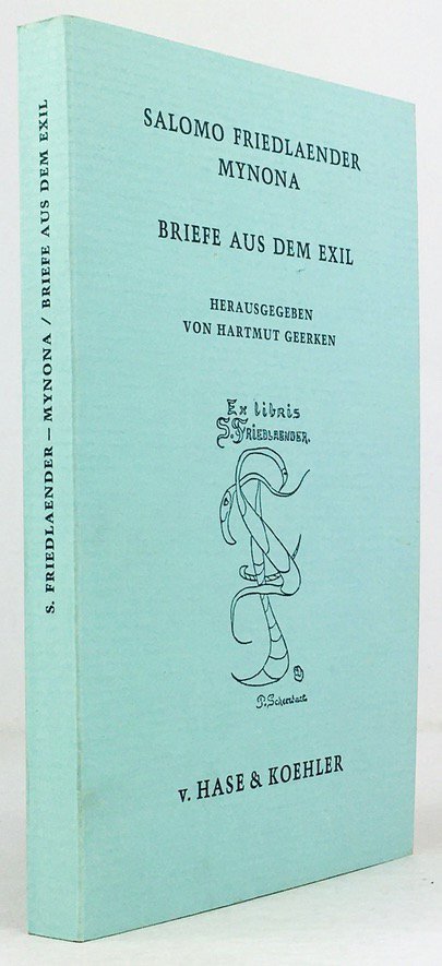 Abbildung von "Salomo Friedlaender. Mynona. Briefe aus dem Exil 1933-1946."