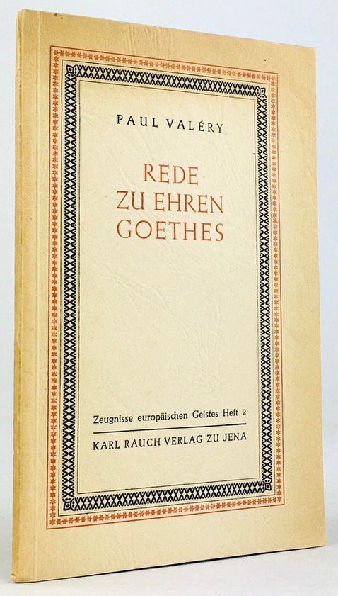 Abbildung von "Rede zu Ehren Goethes. Deutsch von Fritz Usinger."
