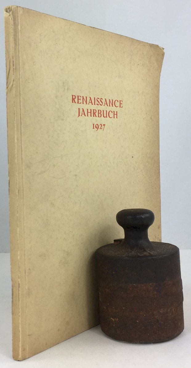 Abbildung von "VI. Jahrbuch des Verbandes der Renaissance-Gesellschaften 1927-1928. + Beilage zum Renaissance-Jahrbuch 1927. Berichte des Verbandes und der Gesellschaften."