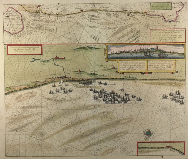 Abbildung von "Carte mariné dela Coste de Flandres, depuis l'isle de Walcheren en Zeelande,..."