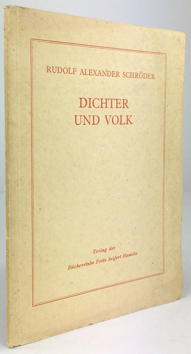 Abbildung von "Dichter und Volk. "