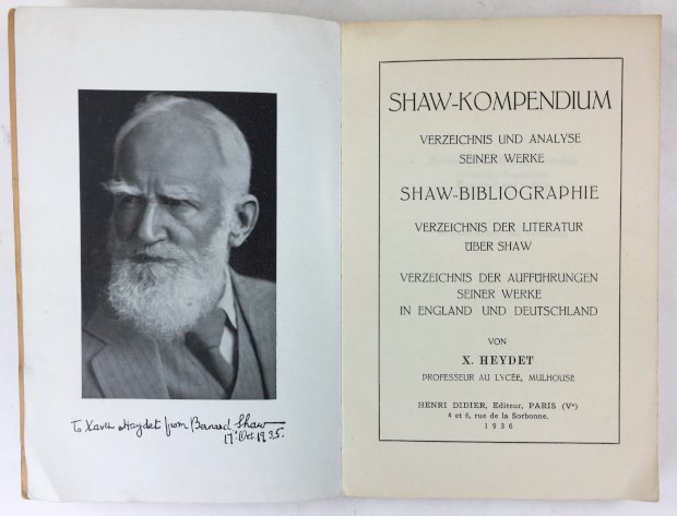 Abbildung von "Shaw - Kompendium. Verzeichnis und Analyse seiner Werke. Shaw-Bibliographie. Verzeichnis der Literatur über Shaw..."