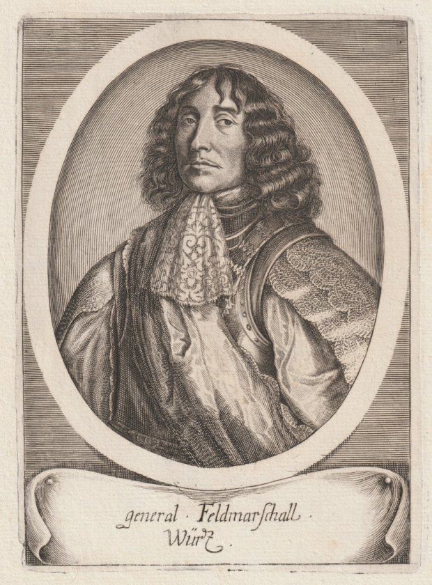 Abbildung von "General Feldmarschall Würz. ( Original-Kupferstich-Portrait des am 30. Oktober 1612 in Husum geborenen Paul Würz..."