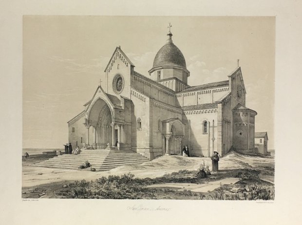 Abbildung von "San Ciriaco - Ancona. (Original-Tonlithographie von G. Moore nach D. Quaglio)."