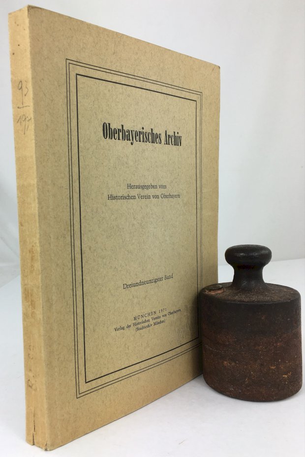 Abbildung von "Oberbayerisches Archiv. Dreiundneunzigster Band."