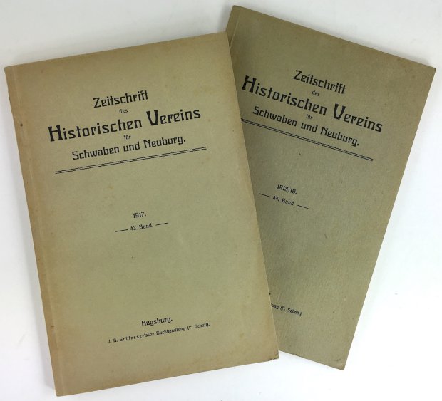 Abbildung von "Zeitschrift des Historischen Vereins fÃ¼r Schwaben und Neuburg 43. Band 1917 (und) 44. Band 1918/19."