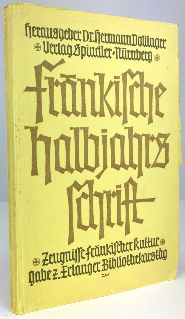 Abbildung von "Zeugnisse fränkischer Kultur. Erinnerungsgabe der Universitätsbibliothek Erlangen zur 27. Versammlung deutscher Bibliothekare 1931."