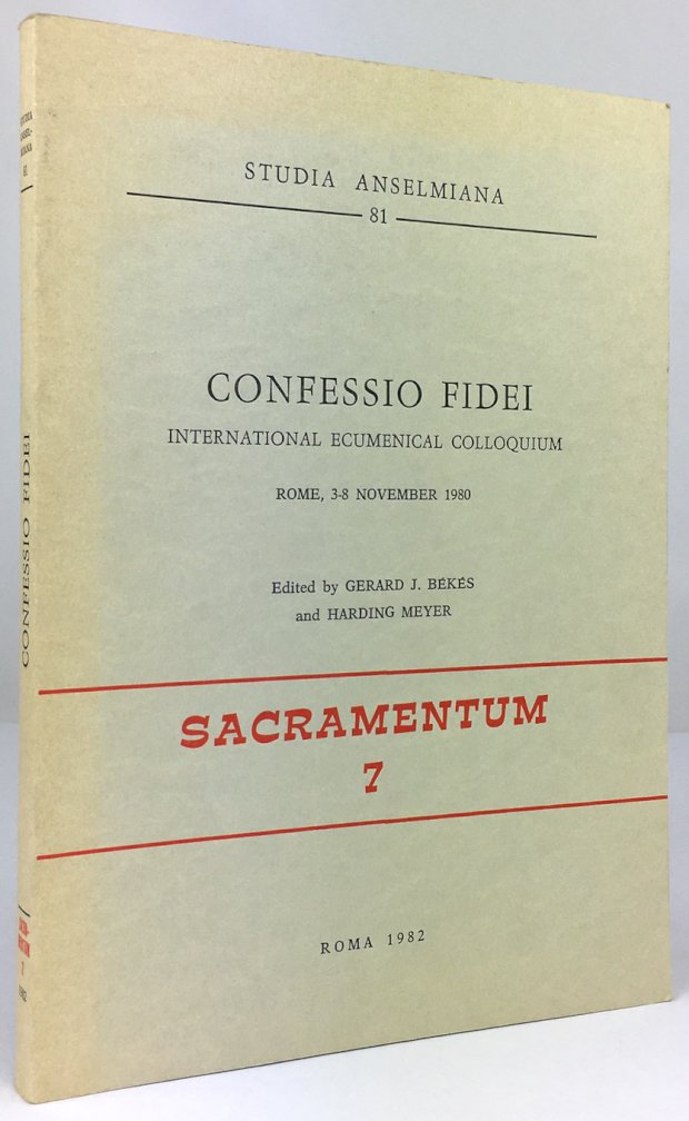 Abbildung von "Confessio Fidei. International Ecumenical Colloquium. Rome, 3-8 November 1980. (Texte in englischer und deutscher Sprache)."