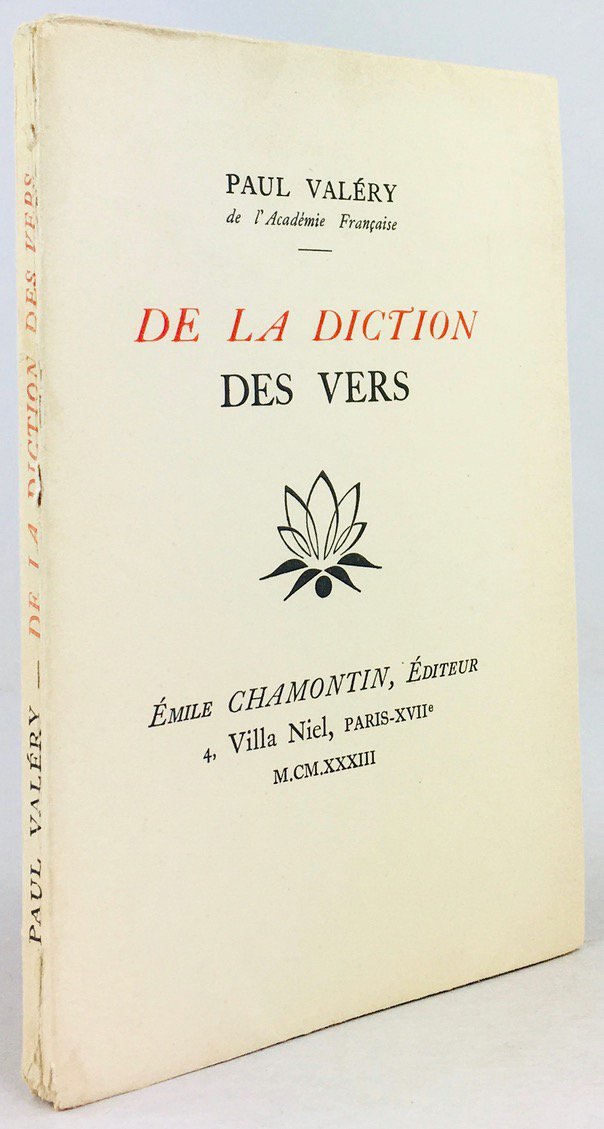 Abbildung von "De la Diction des Vers."