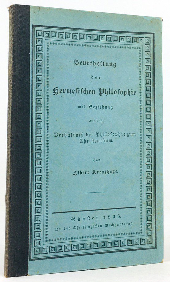 Abbildung von "Beurtheilung der Hermesischen Philosophie mit Beziehung auf das Verhältniß der Philosophie zum Christenthume."