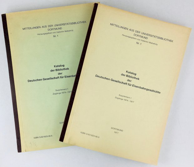 Abbildung von "Katalog der Bibliothek der Deutschen Gesellschaft für Eisenbahngeschichte. Supplement 1 Zugänge 1974-1977. Alphabetischer Teil (und) Systematischer Teil..."