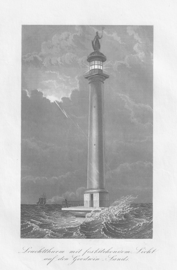 Abbildung von "Leuchtthurm mit feststehendem Licht auf den Goodwin-Sands. (Grafschaft Kent in England)..."