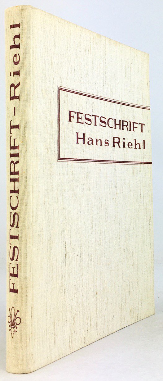 Abbildung von "Festschrift Hans Riehl. Gesammelte Aufsätze. I : Zum Gedenken an Othmar Spann..."