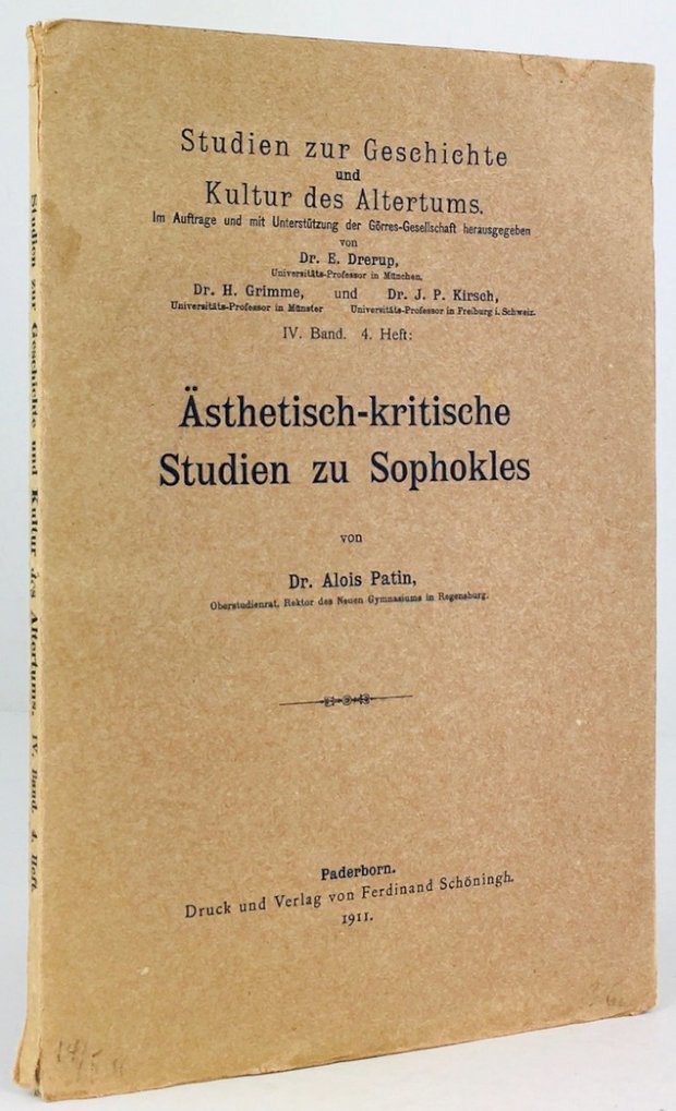 Abbildung von "Ästhetisch-kritische Studien zu Sophokles."