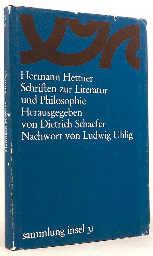 Abbildung von "Schriften zur Literatur und Philosophie. Herausgegeben von Dietrich Schaefer. Nachwort von Ludwig Uhlig."